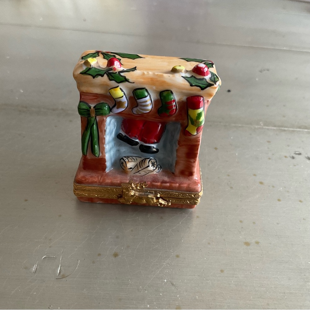 Limoges Santa in Chimney
